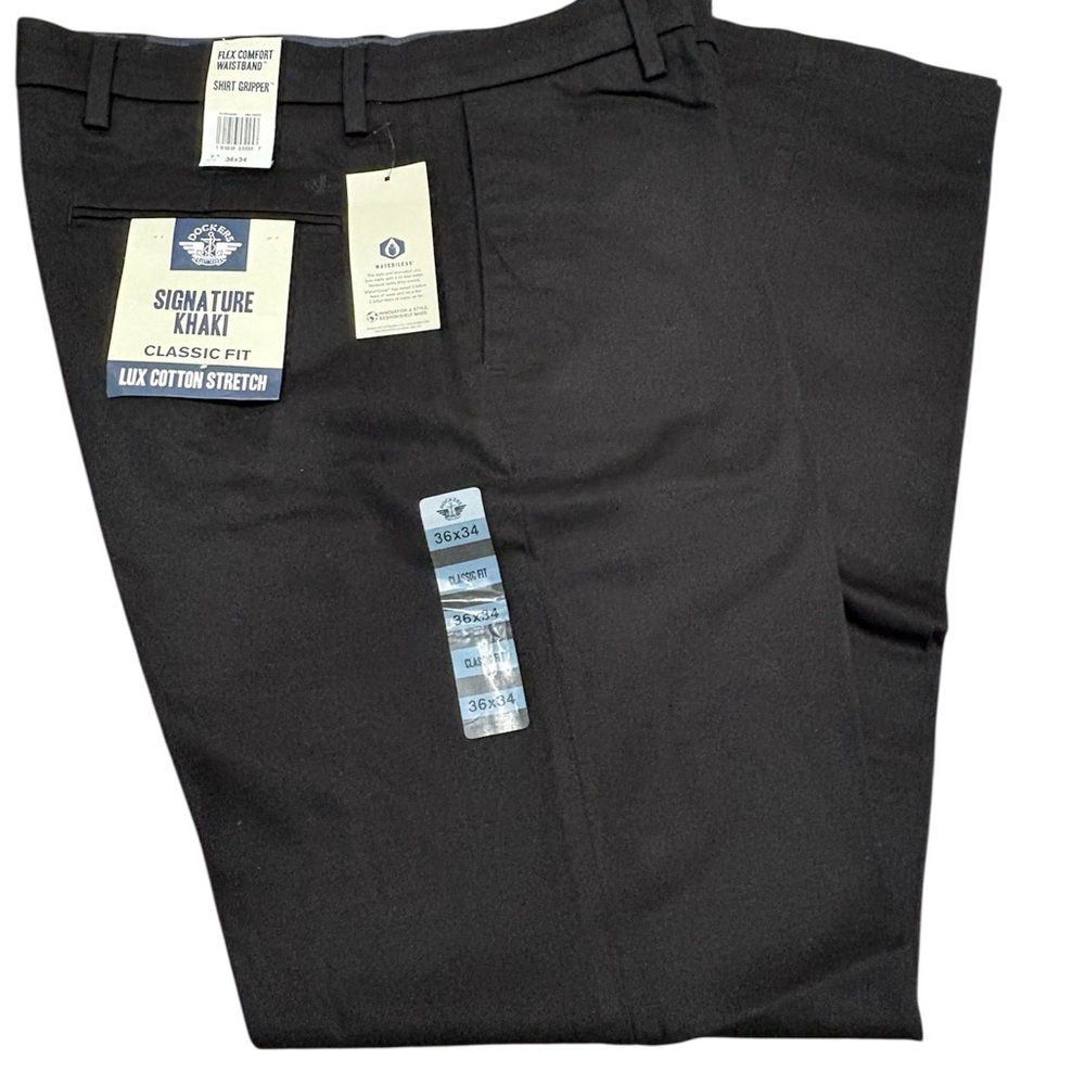 Dockers Signature Khaki Classic Fit Pants - Black